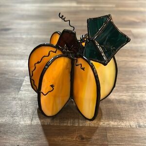 Handmade Real Glass Stained Glass 3D Pumpkin decor Sun catcher
